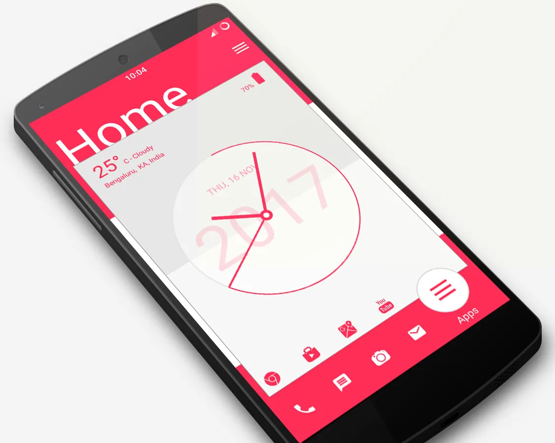 Analog Clock Launcher -Applock | Indus Appstore | Screenshot