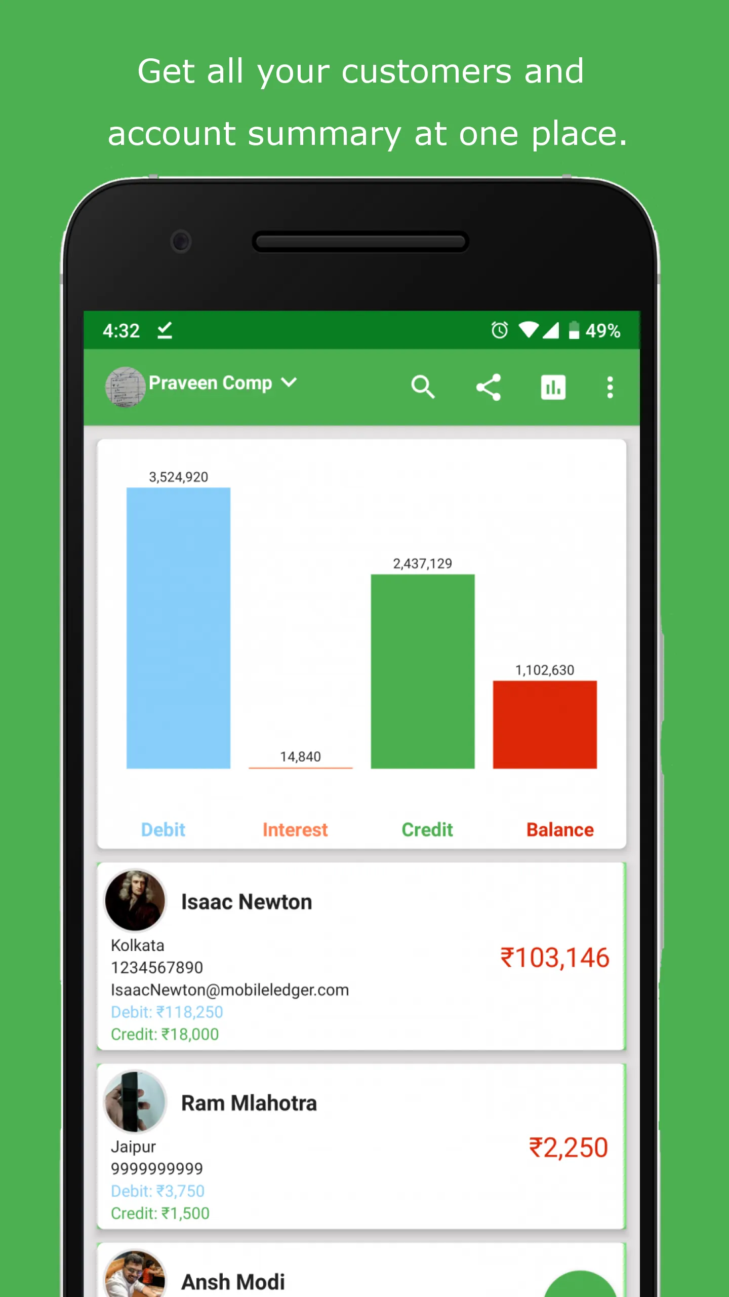 Mobile Ledger: Account/Khata | Indus Appstore | Screenshot