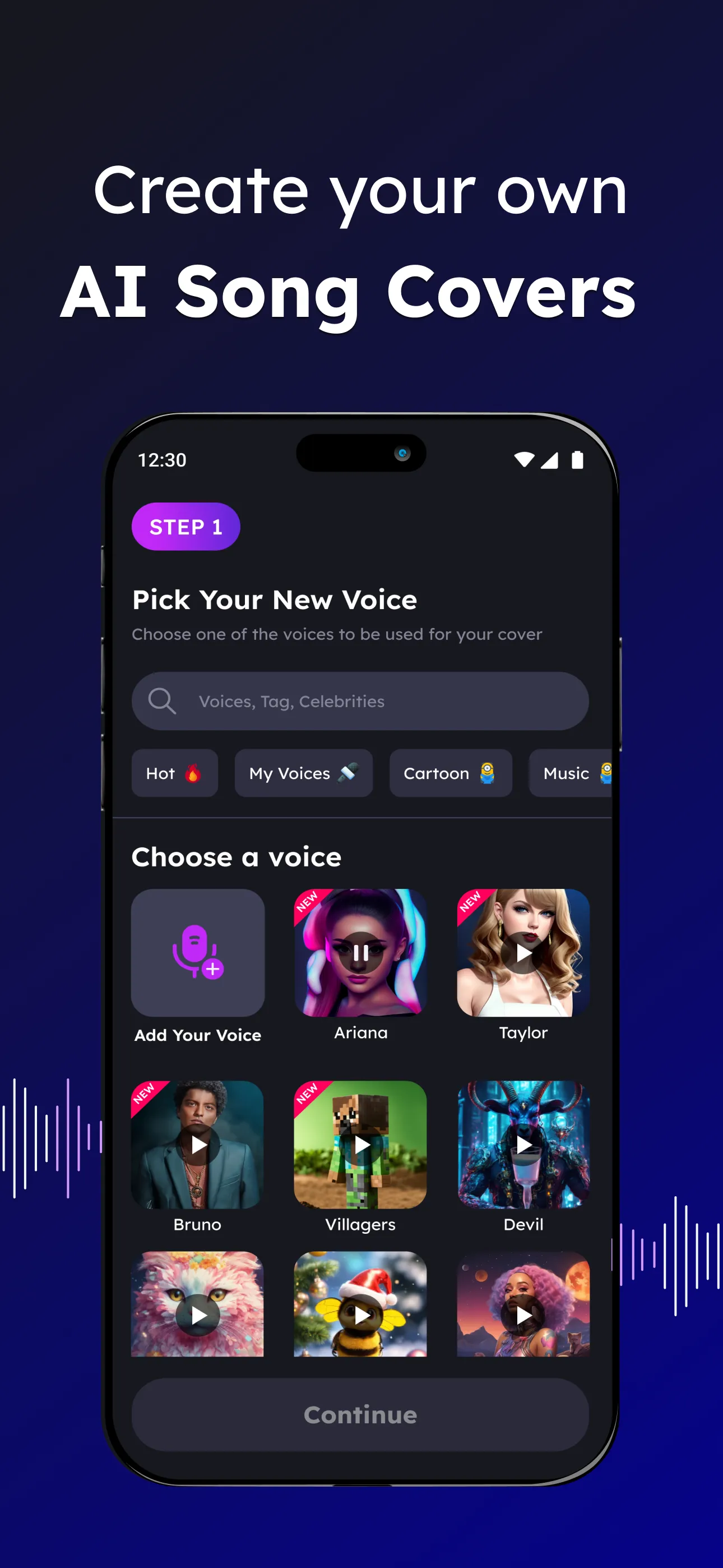 AI Music Cover & Song Creator | Indus Appstore | Screenshot