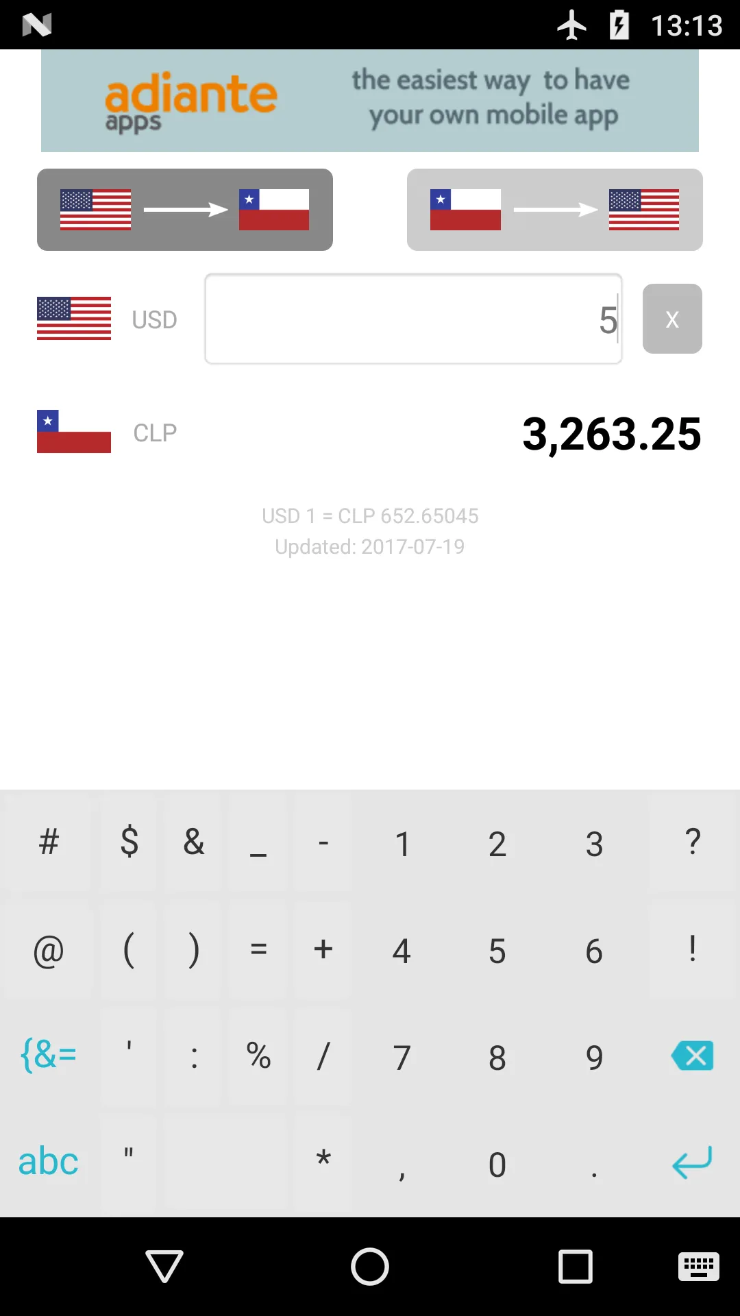 Dollar to Chilean Peso | Indus Appstore | Screenshot