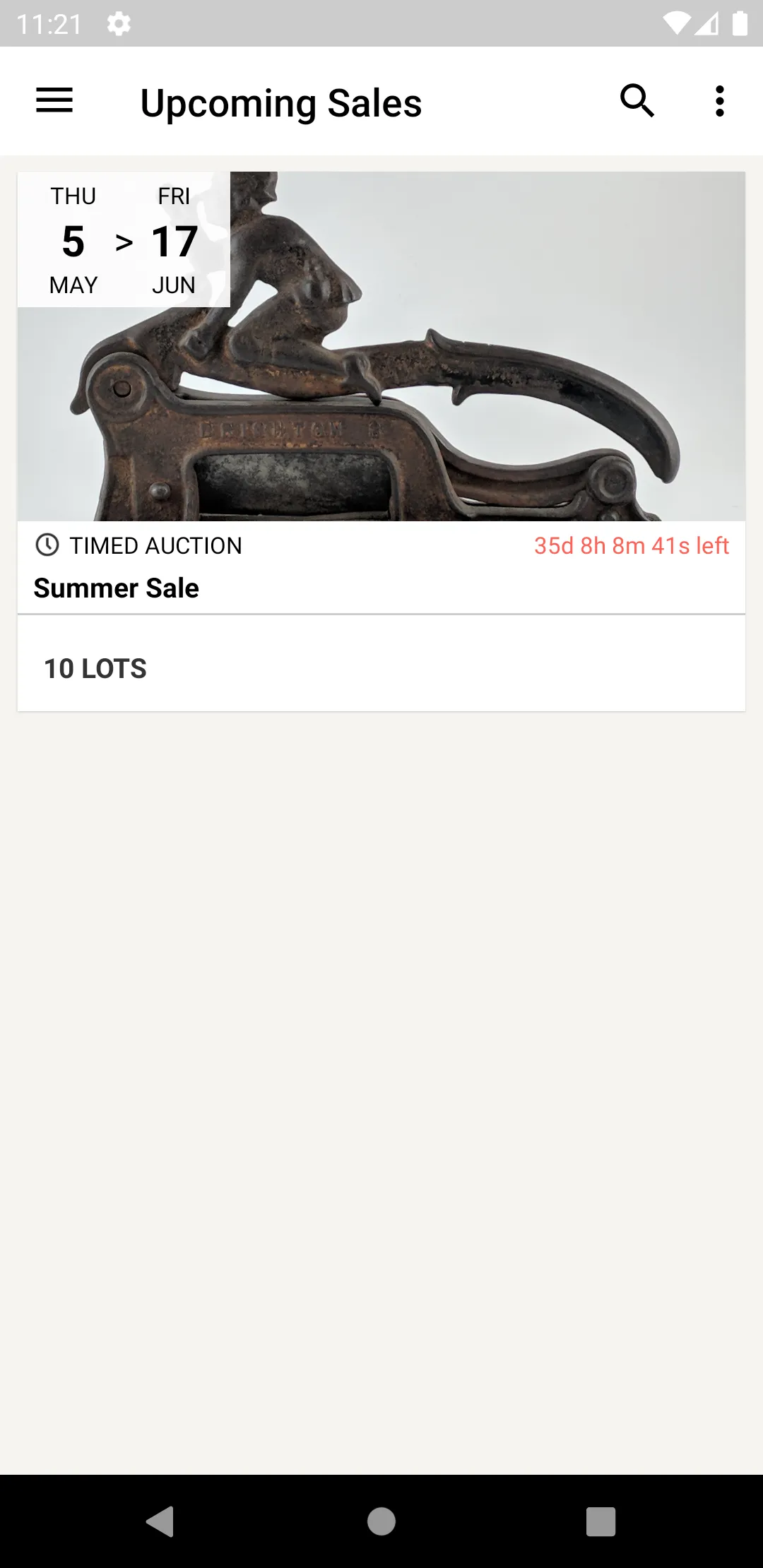 Brooks Auction | Indus Appstore | Screenshot