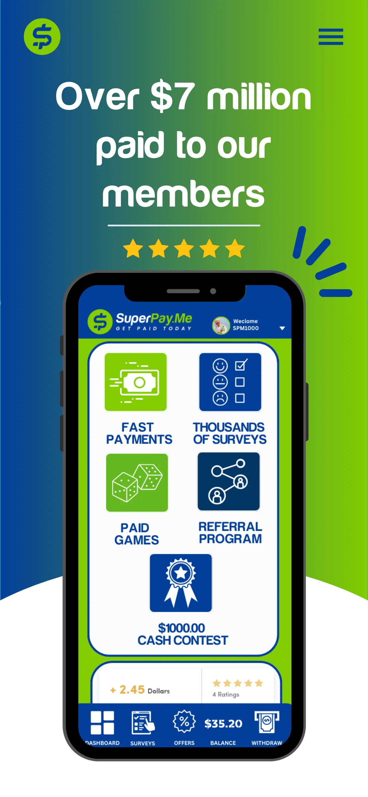 SuperPayMe: Paid Cash Surveys | Indus Appstore | Screenshot