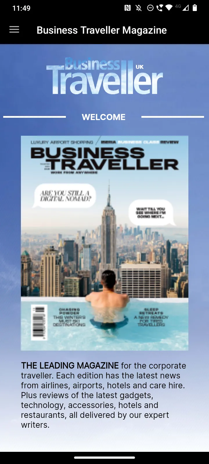 Business Traveller Magazine | Indus Appstore | Screenshot