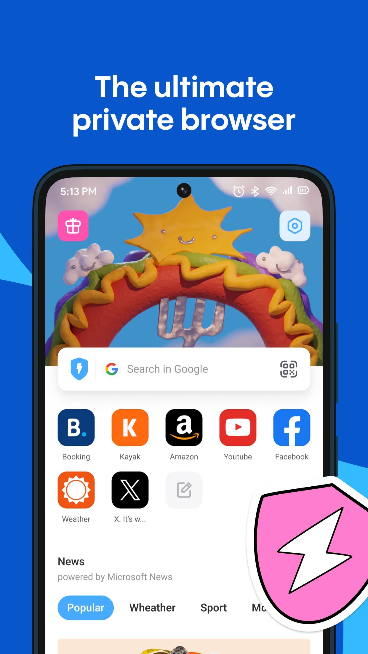 Aloha Browser (Beta) | Indus Appstore | Screenshot