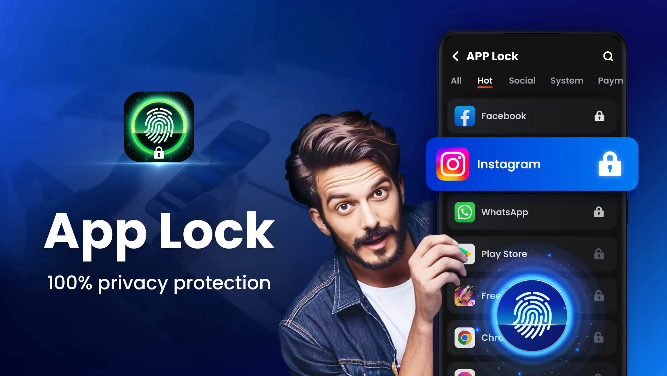 App Lock - AppLock Fingerprint | Indus Appstore | Screenshot
