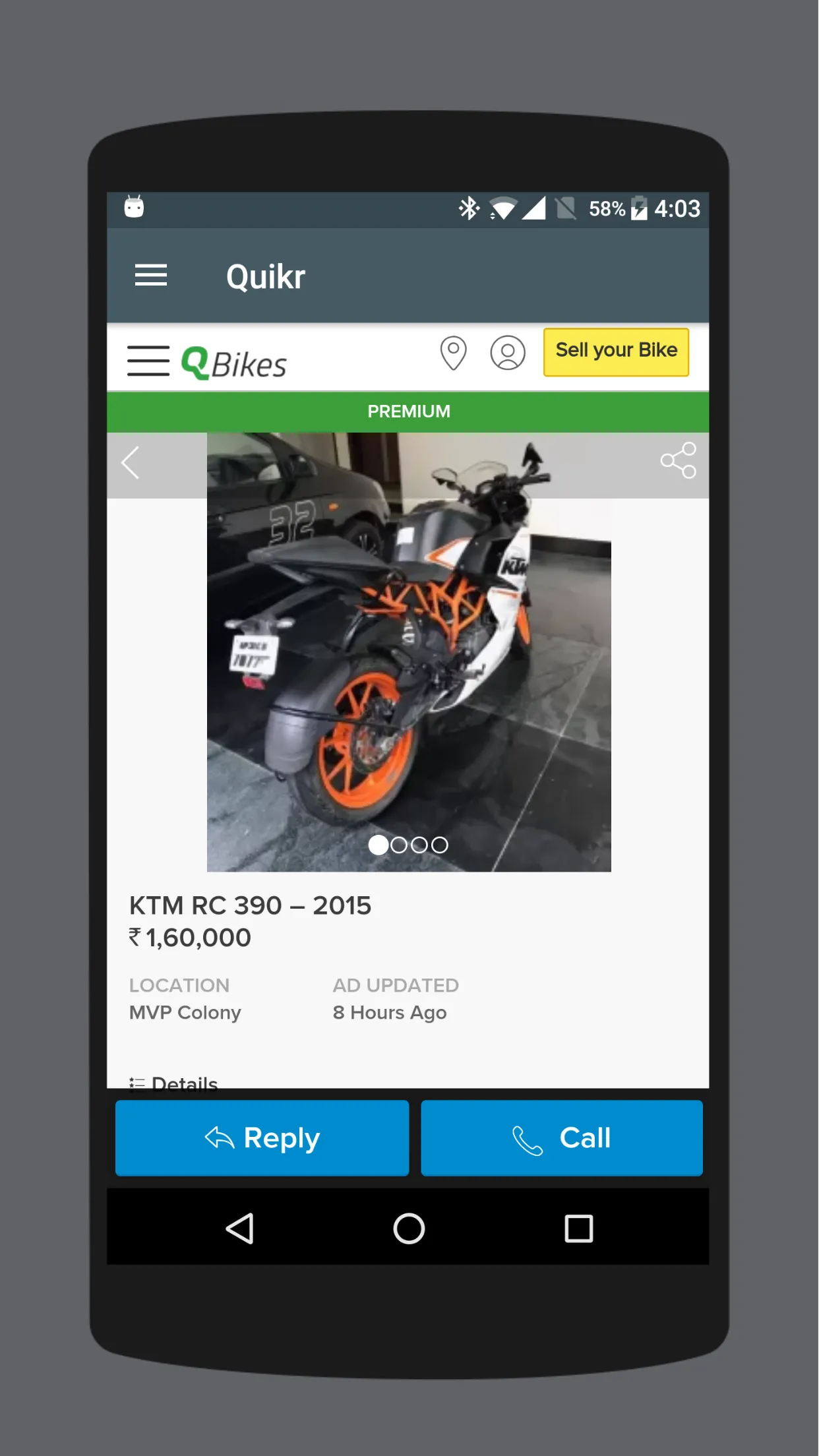 Used Bikes in India | Indus Appstore | Screenshot