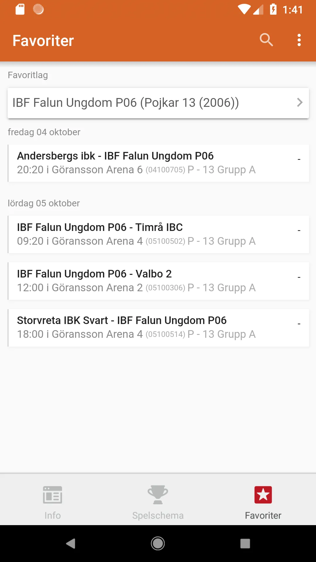 Göransson Cup Innebandy | Indus Appstore | Screenshot