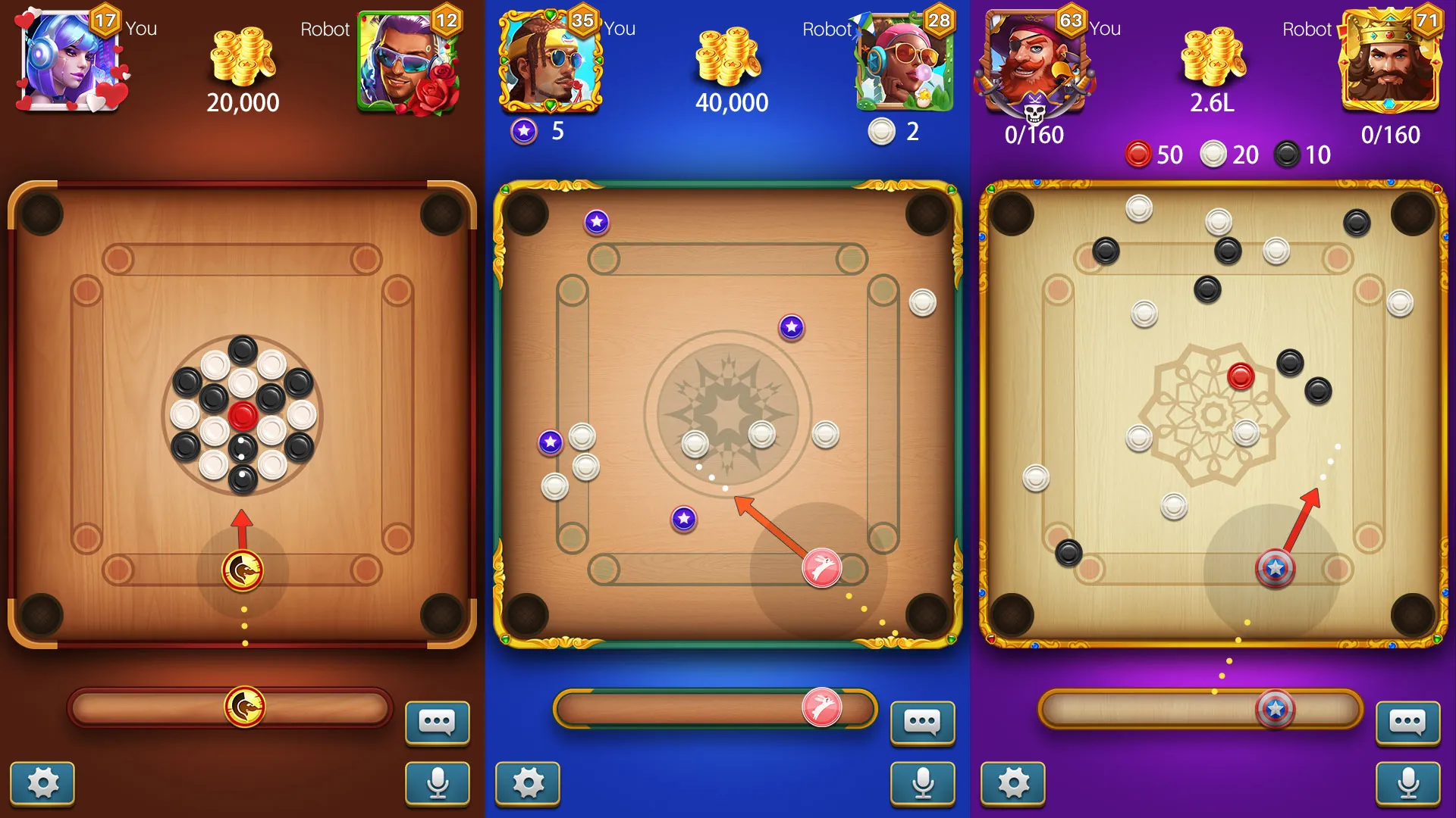 Carrom Lite-Board Offline Game | Indus Appstore | Screenshot