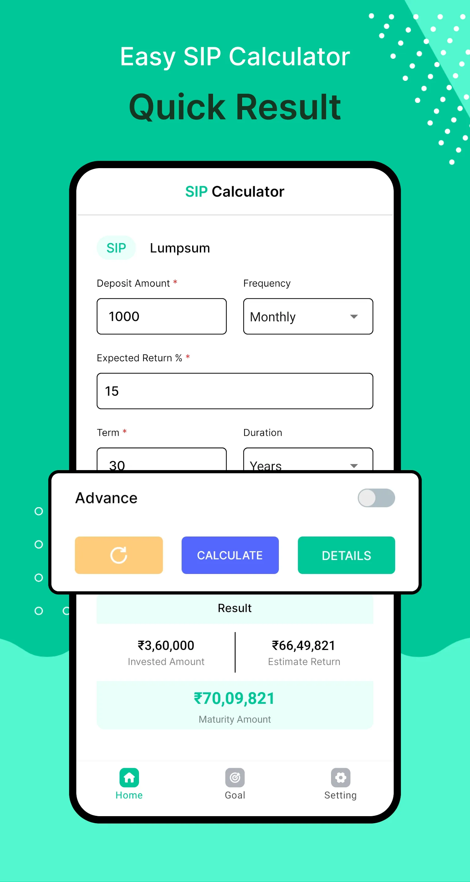 SIP Calculator | Indus Appstore | Screenshot