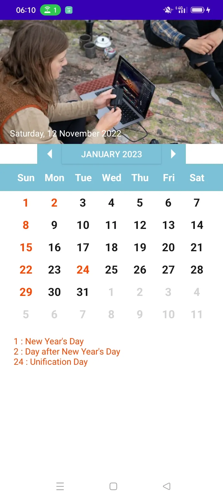 Romania Calendar | Indus Appstore | Screenshot