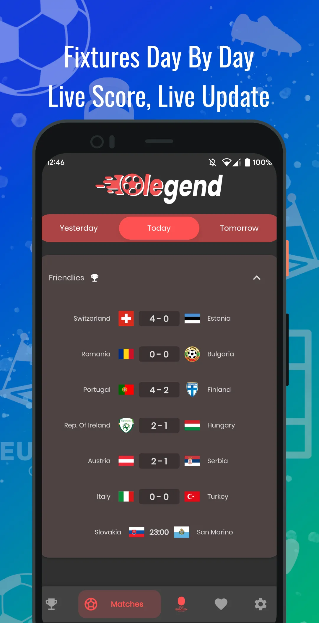 Euro 2024 - Olegend live score | Indus Appstore | Screenshot