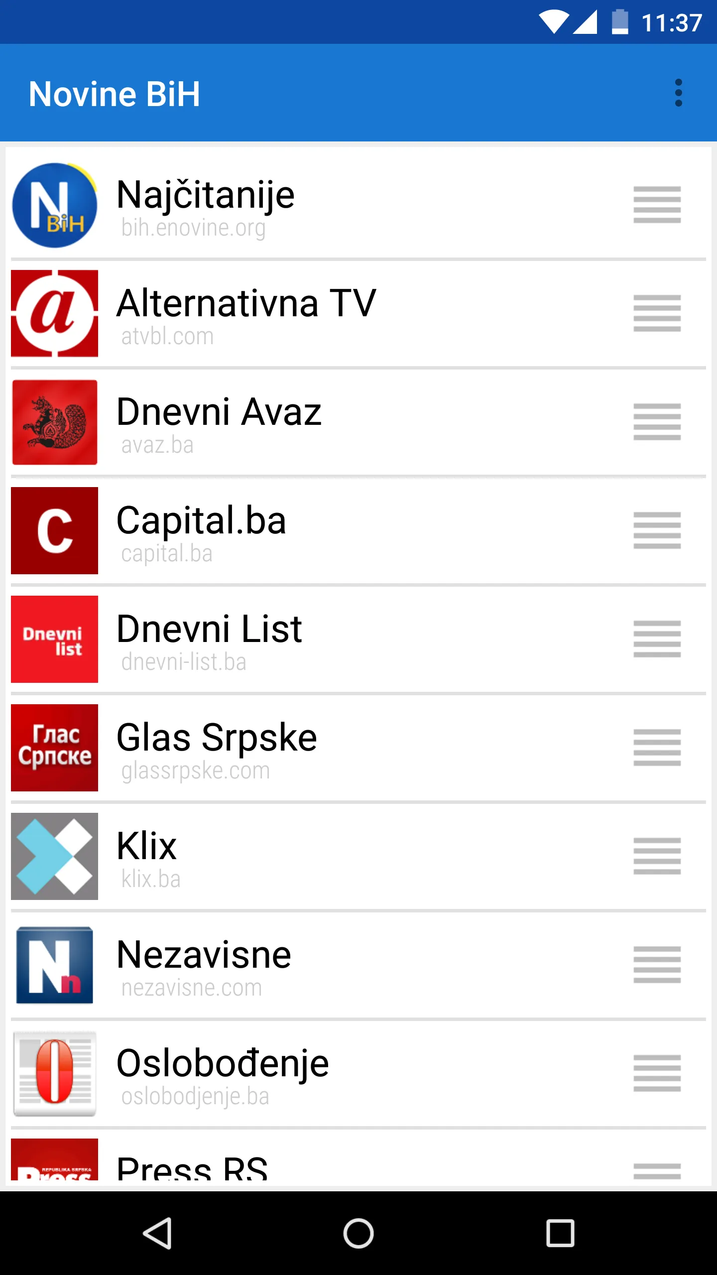 Novine BiH | Indus Appstore | Screenshot