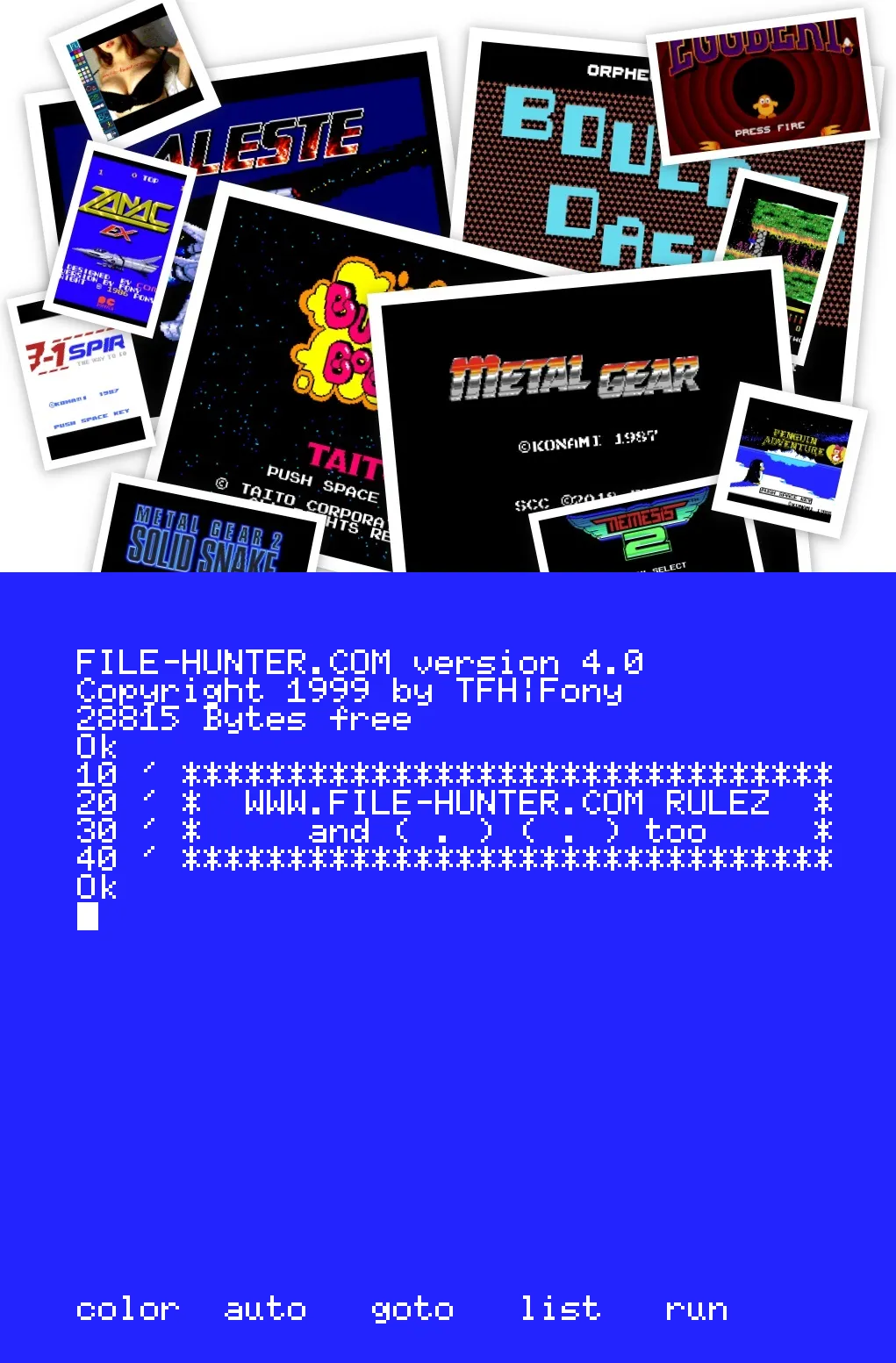 MSX Games File-Hunter.com | Indus Appstore | Screenshot