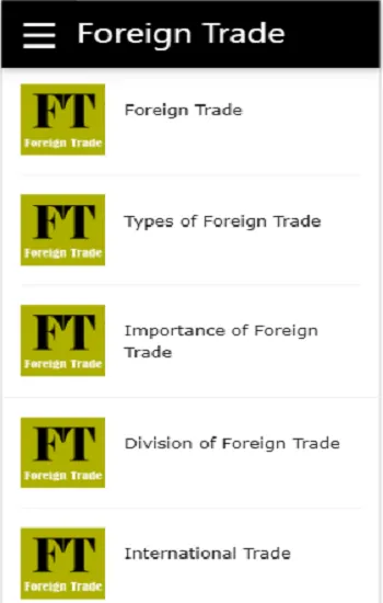 Foreign Trade | Indus Appstore | Screenshot