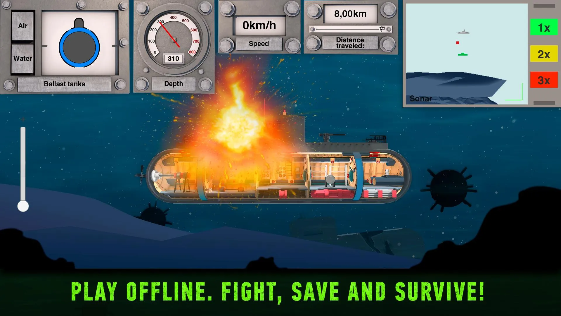 Submarine War: Submarine Games | Indus Appstore | Screenshot