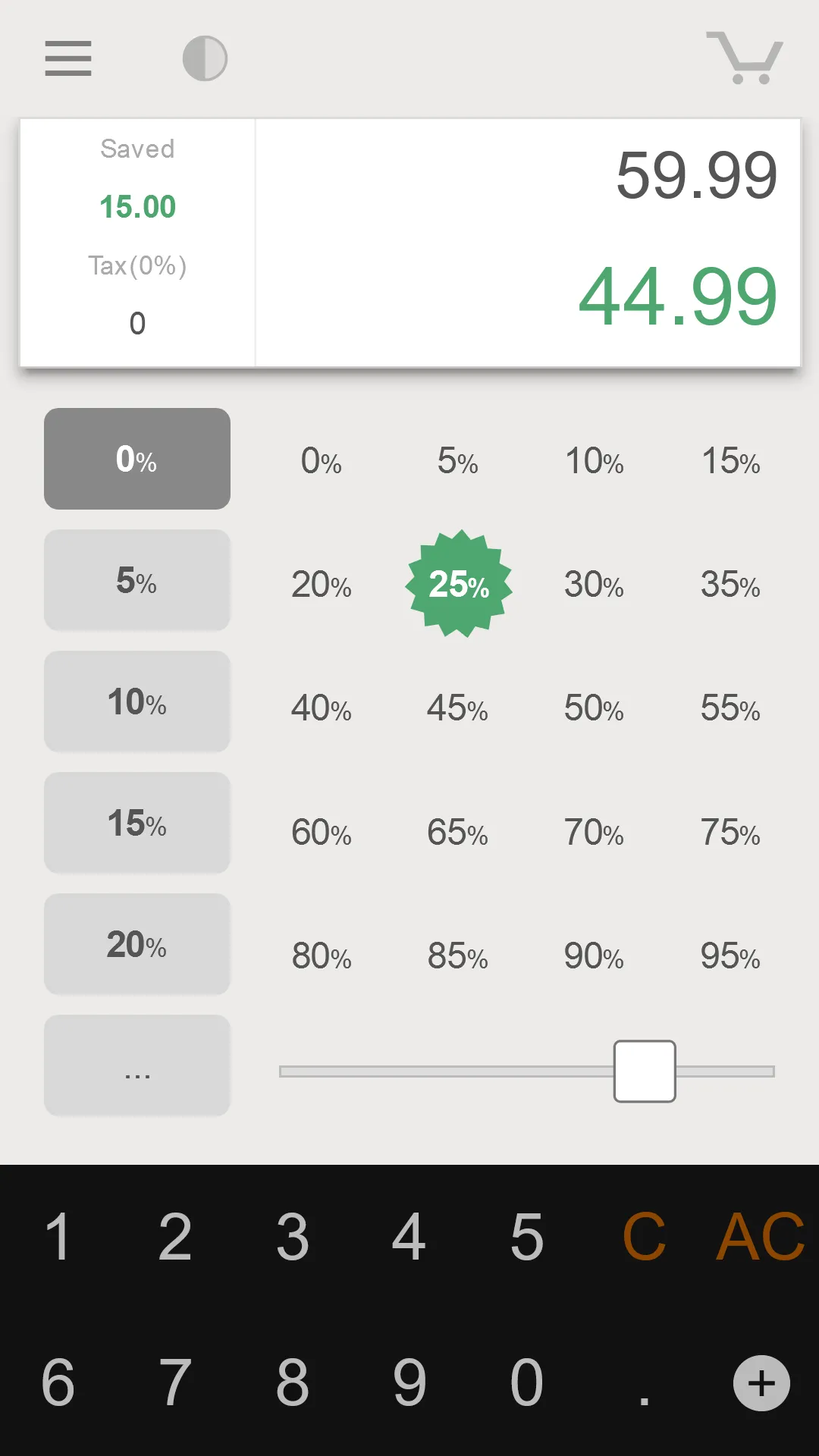 Shopping Percent Calculator | Indus Appstore | Screenshot