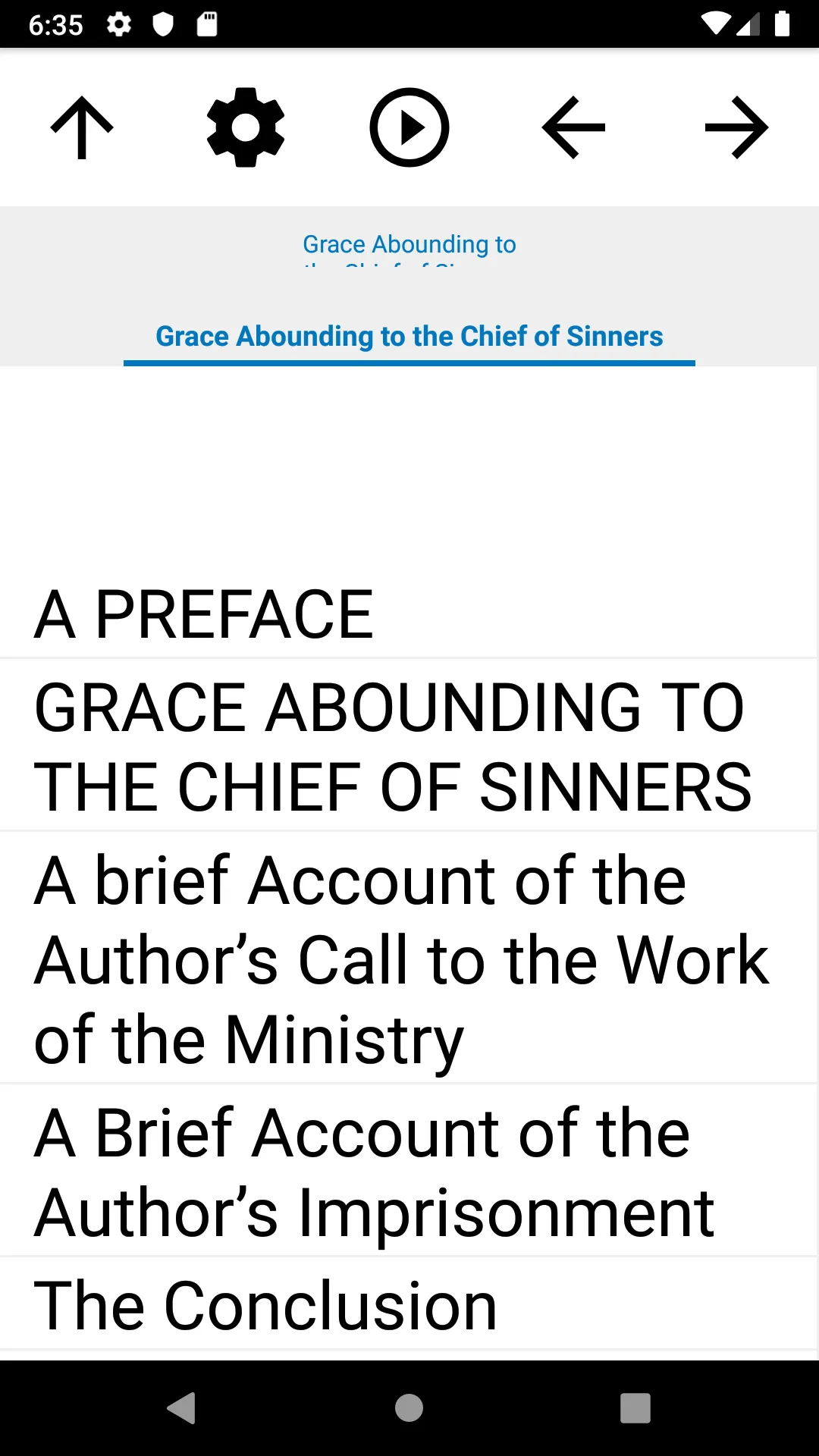 Book, Grace Abounding to the C | Indus Appstore | Screenshot