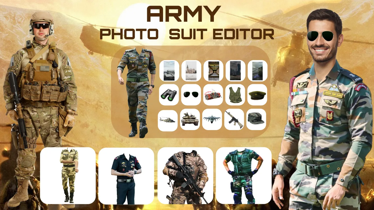 Army Photo Suit Editor ArmyMan | Indus Appstore | Screenshot