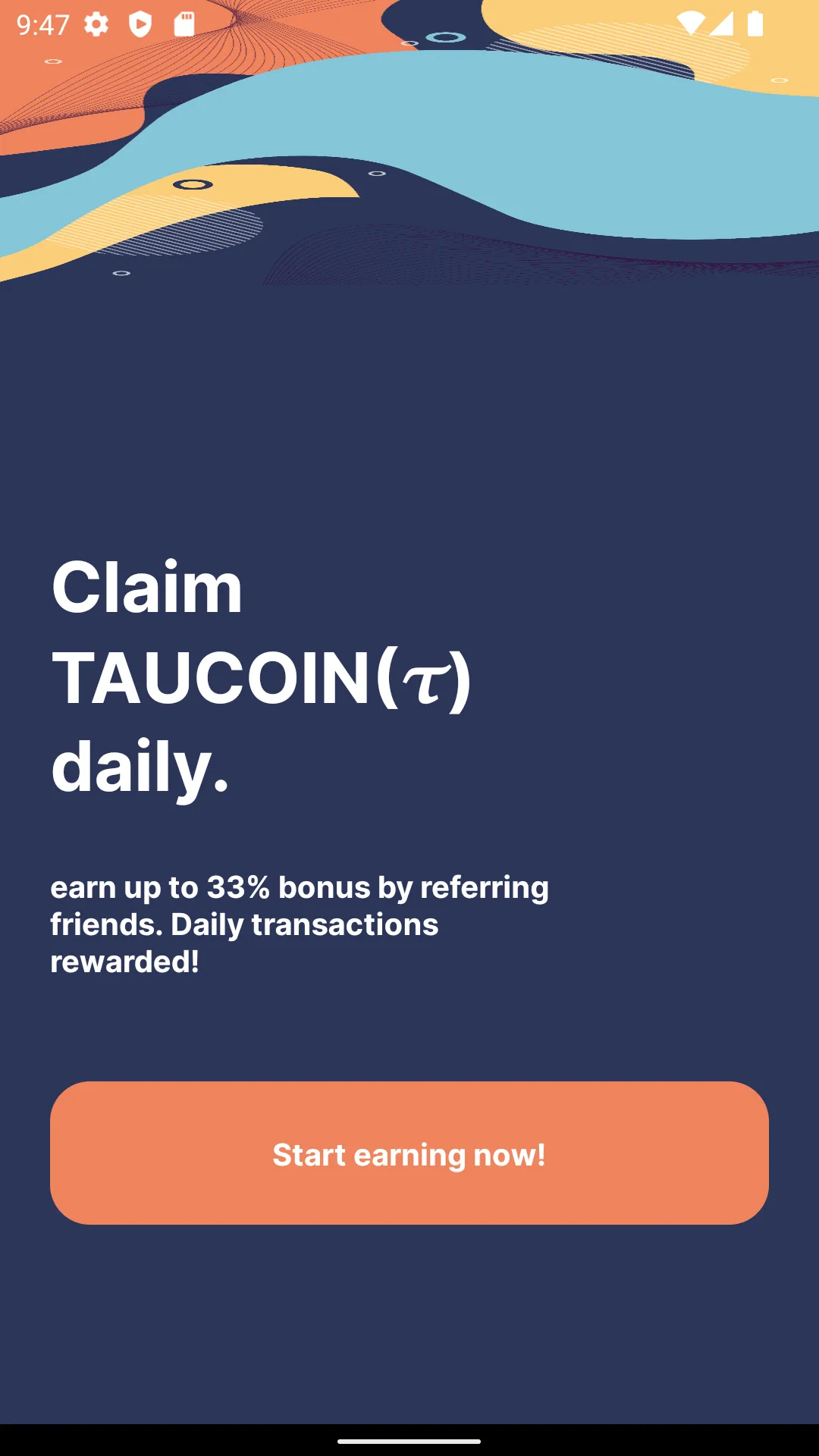 TauCoin(𝜏)- Mining & Referral | Indus Appstore | Screenshot