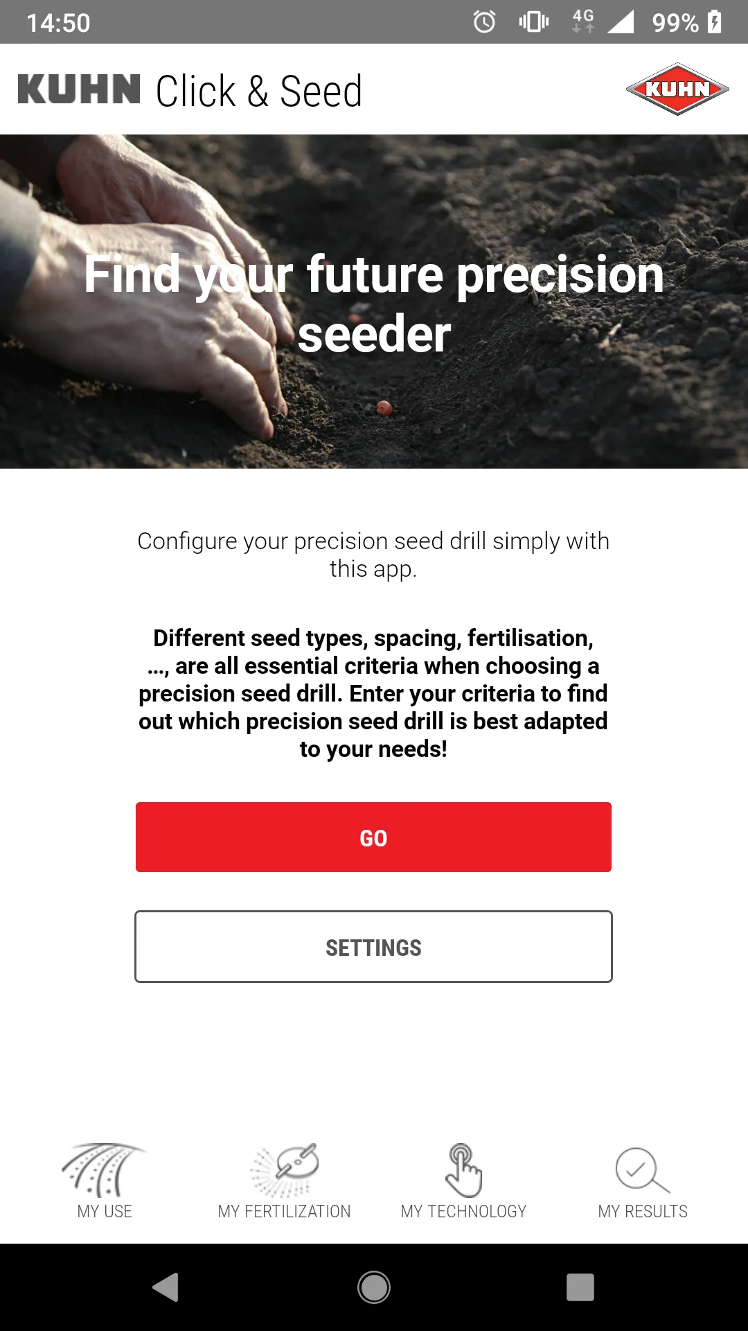 KUHN Click&Seed | Indus Appstore | Screenshot