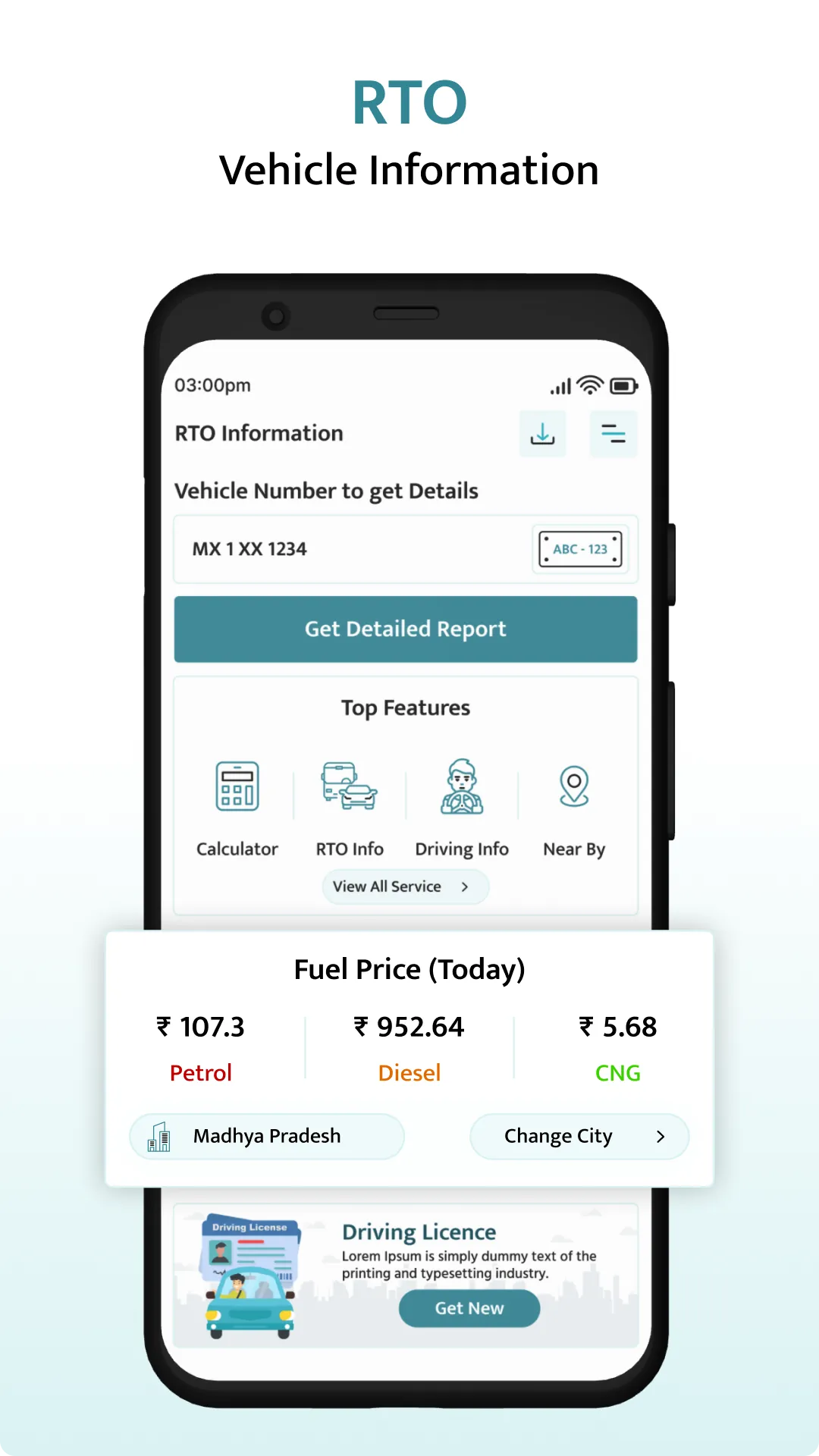 RTO Vehicle Information App | Indus Appstore | Screenshot