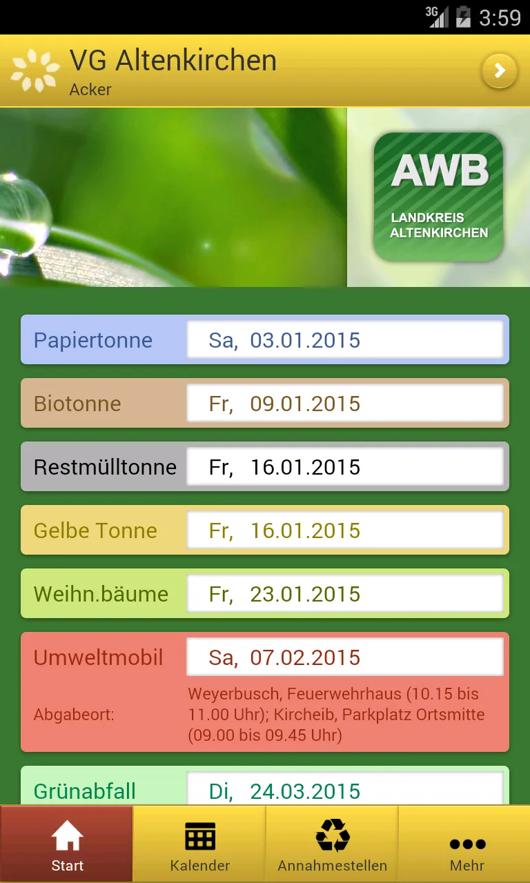 AWB Altenkirchen Abfall-App | Indus Appstore | Screenshot