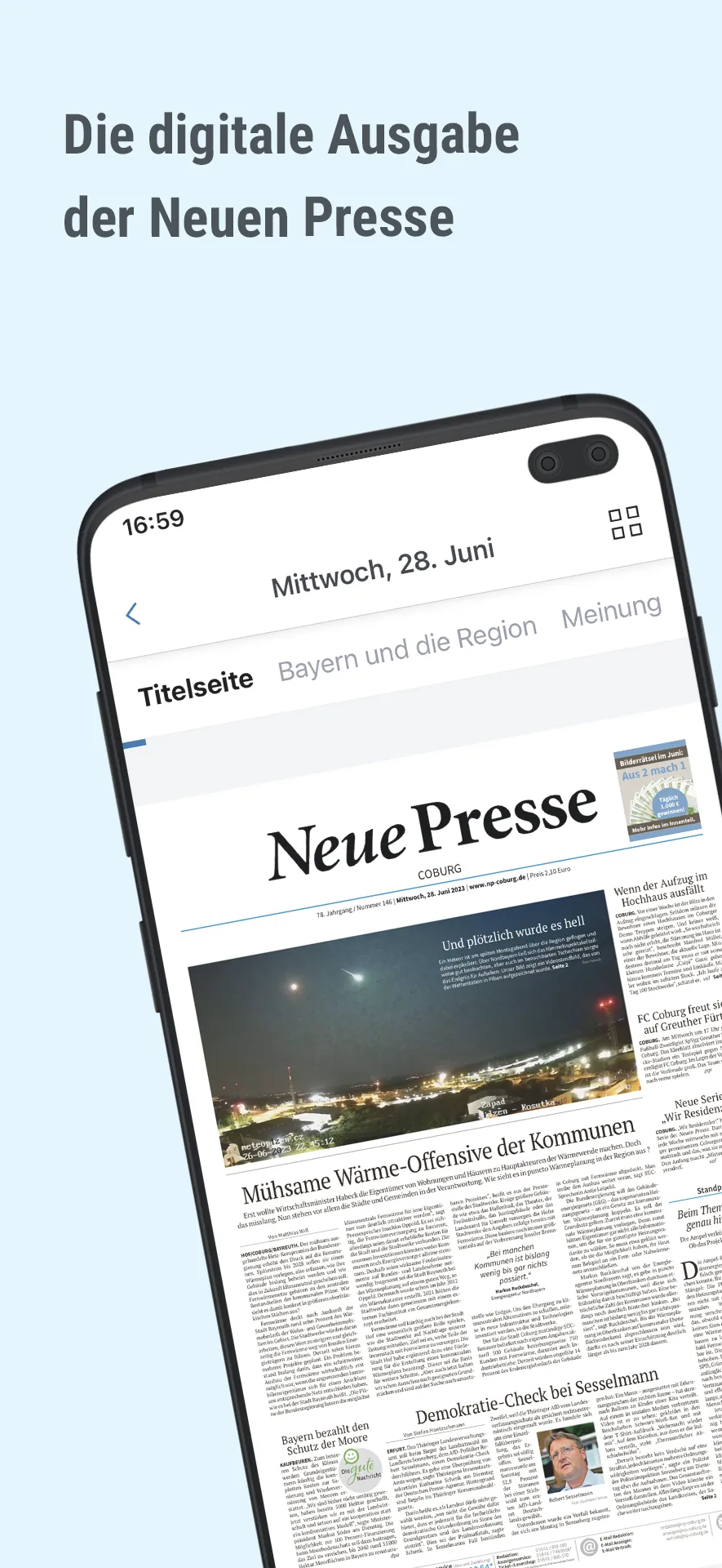 Neue Presse Coburg E-Paper | Indus Appstore | Screenshot