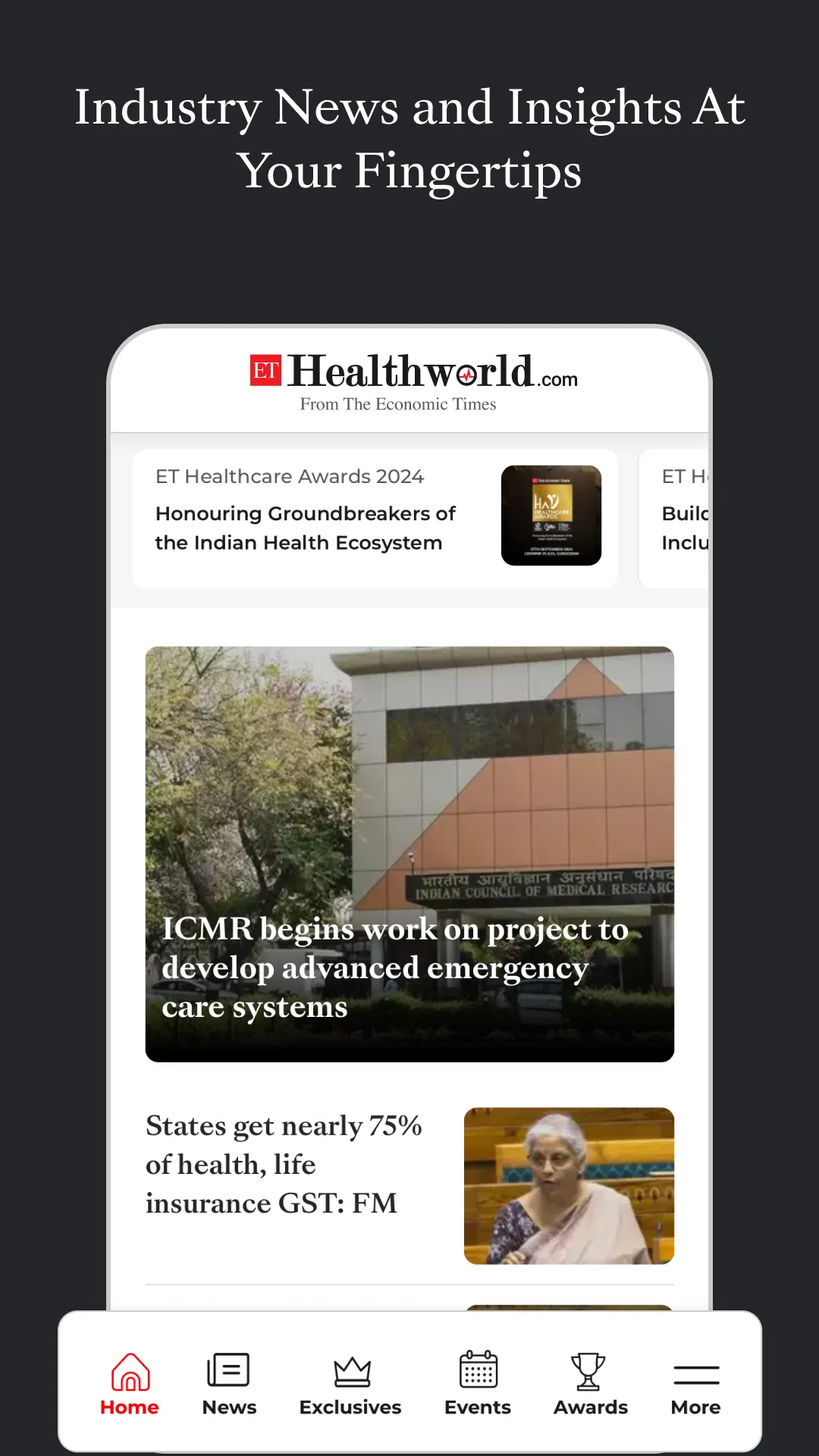 ETHealthWorld | Indus Appstore | Screenshot