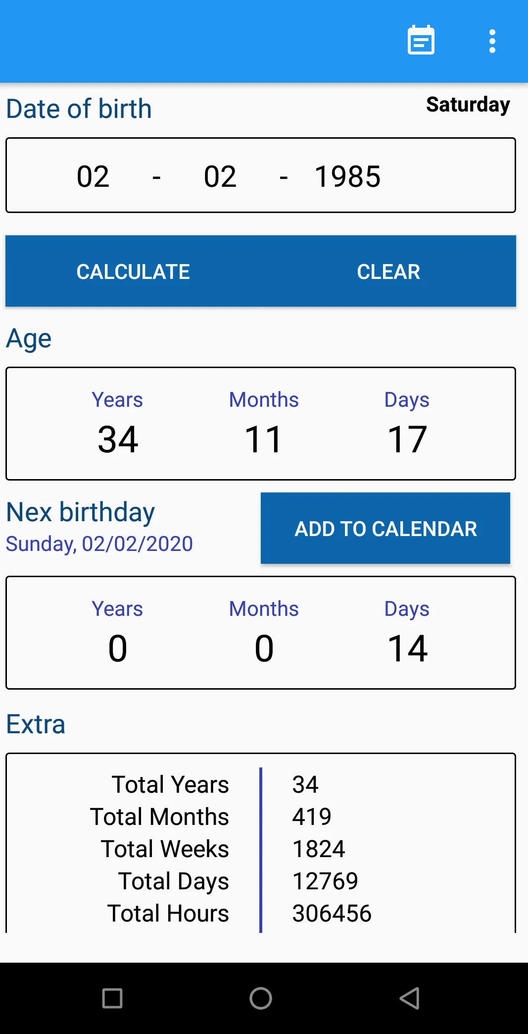 Age Calculator | Indus Appstore | Screenshot