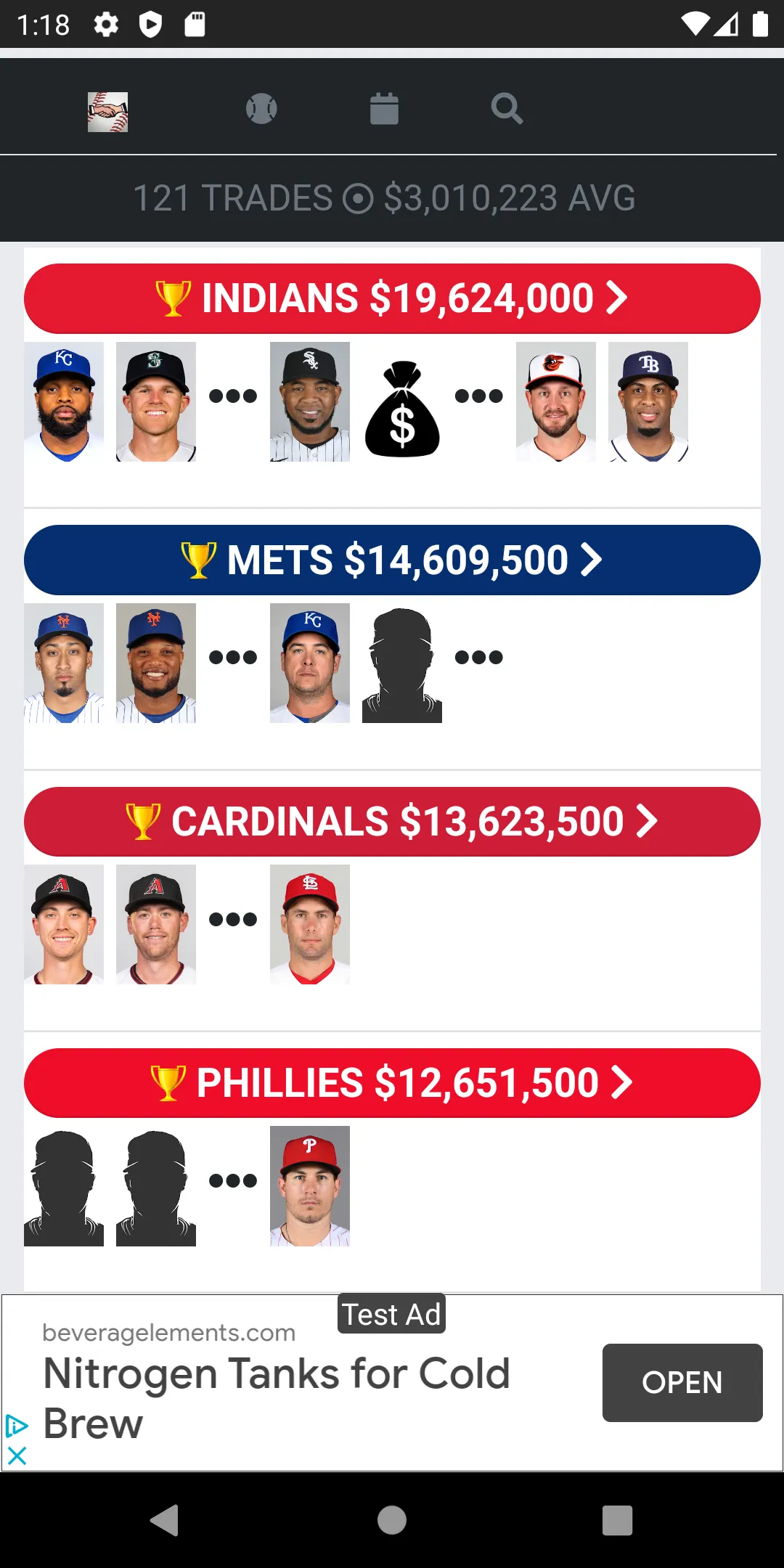 Baseball Trades | Indus Appstore | Screenshot