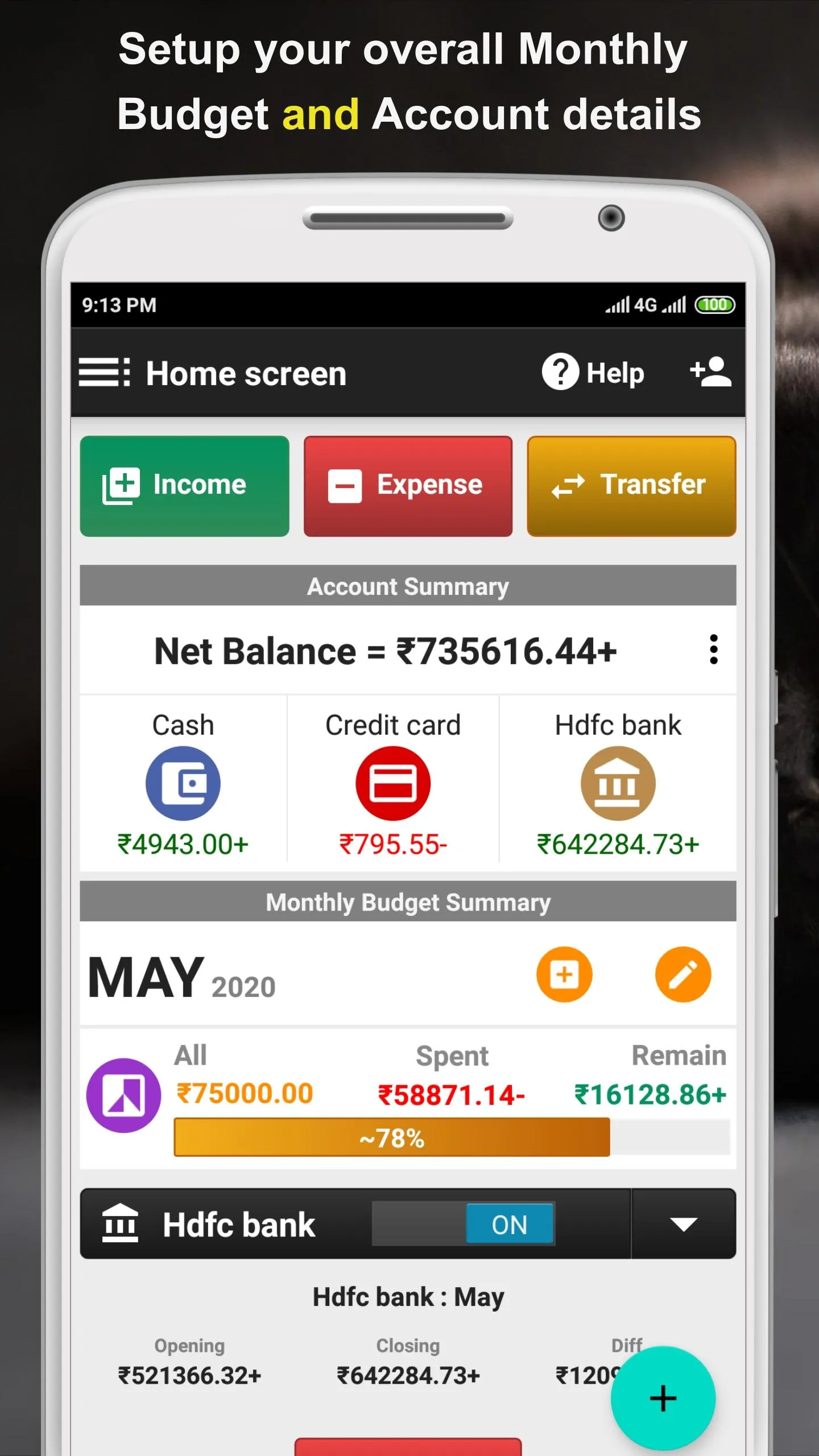 Monthly Expenses: Manage Money | Indus Appstore | Screenshot