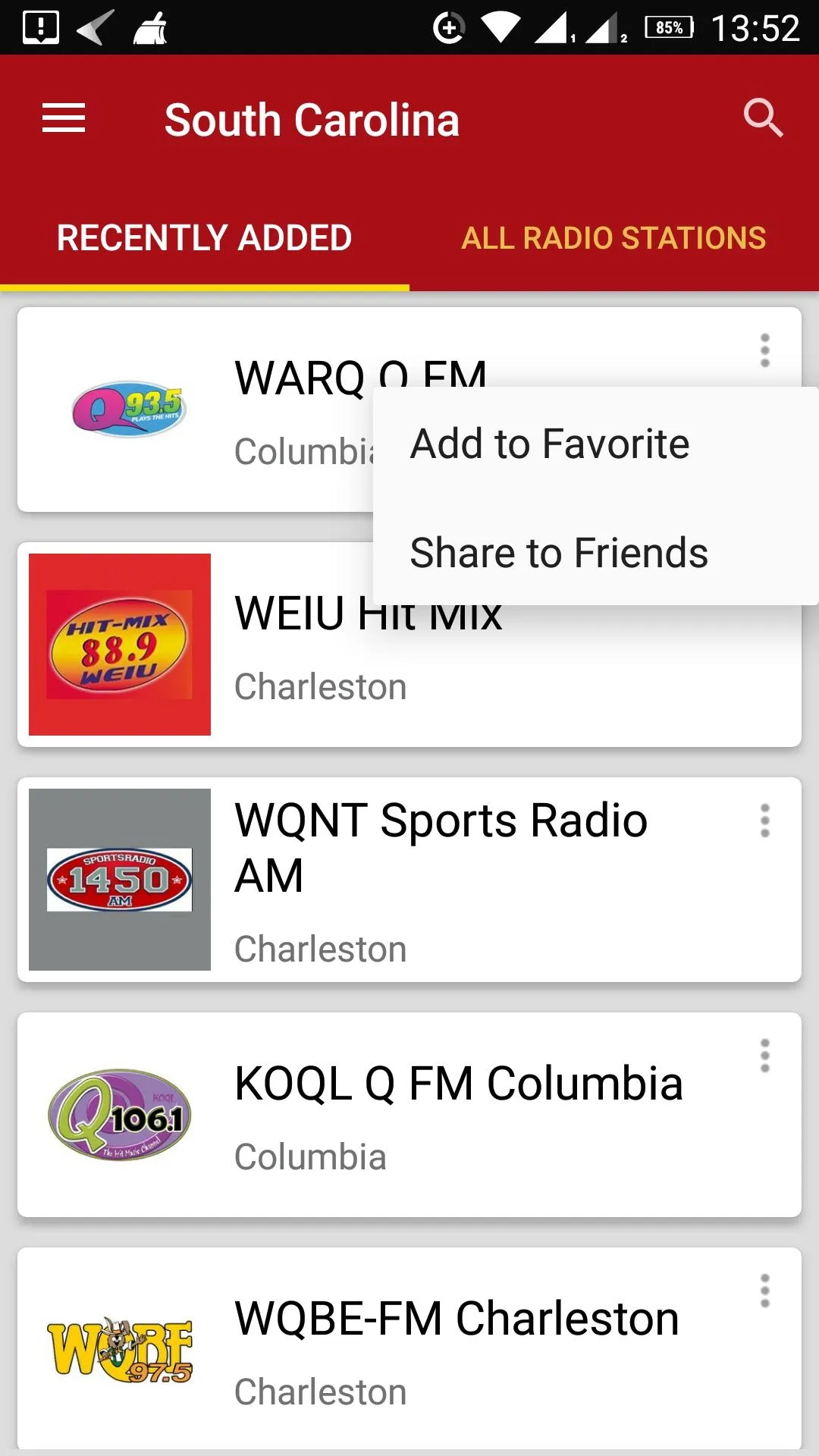 South Carolina Radio Stations | Indus Appstore | Screenshot