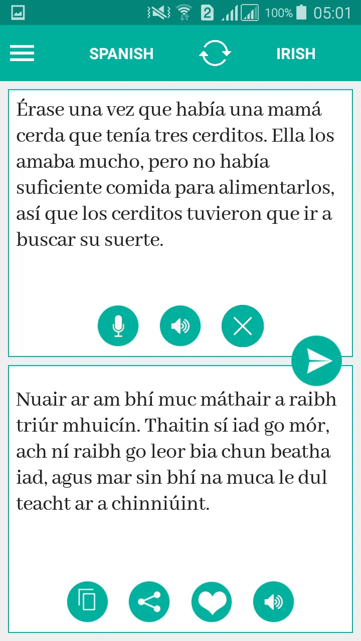 Irish Spanish Translator | Indus Appstore | Screenshot