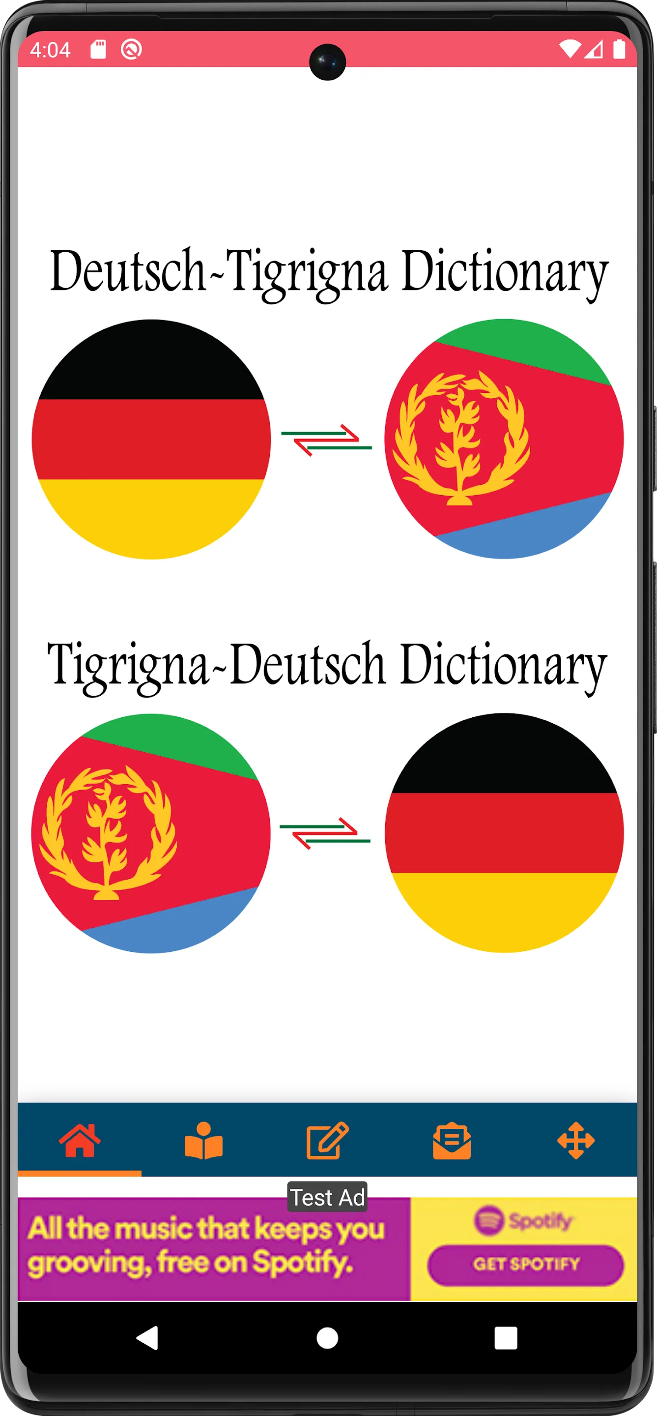 Tigrigna to German Dictionary | Indus Appstore | Screenshot