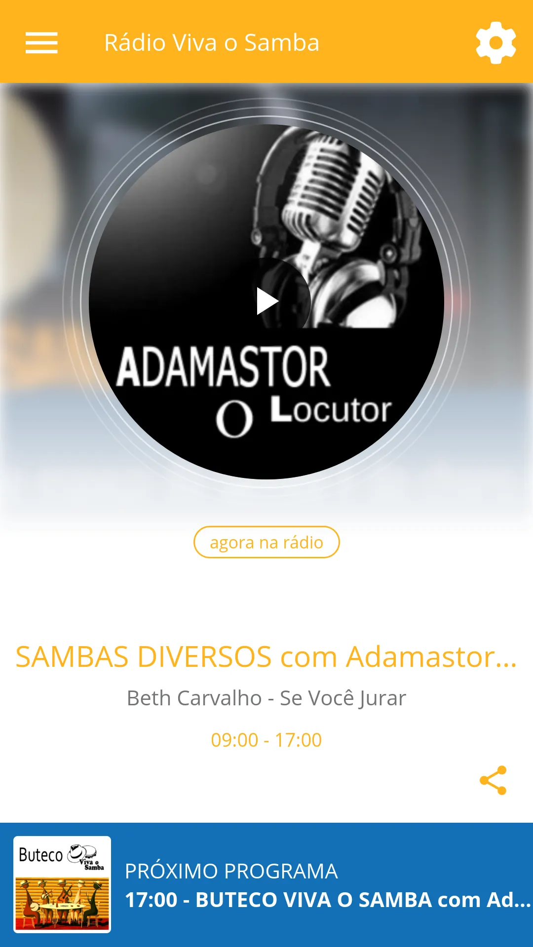 Rádio Viva o Samba | Indus Appstore | Screenshot