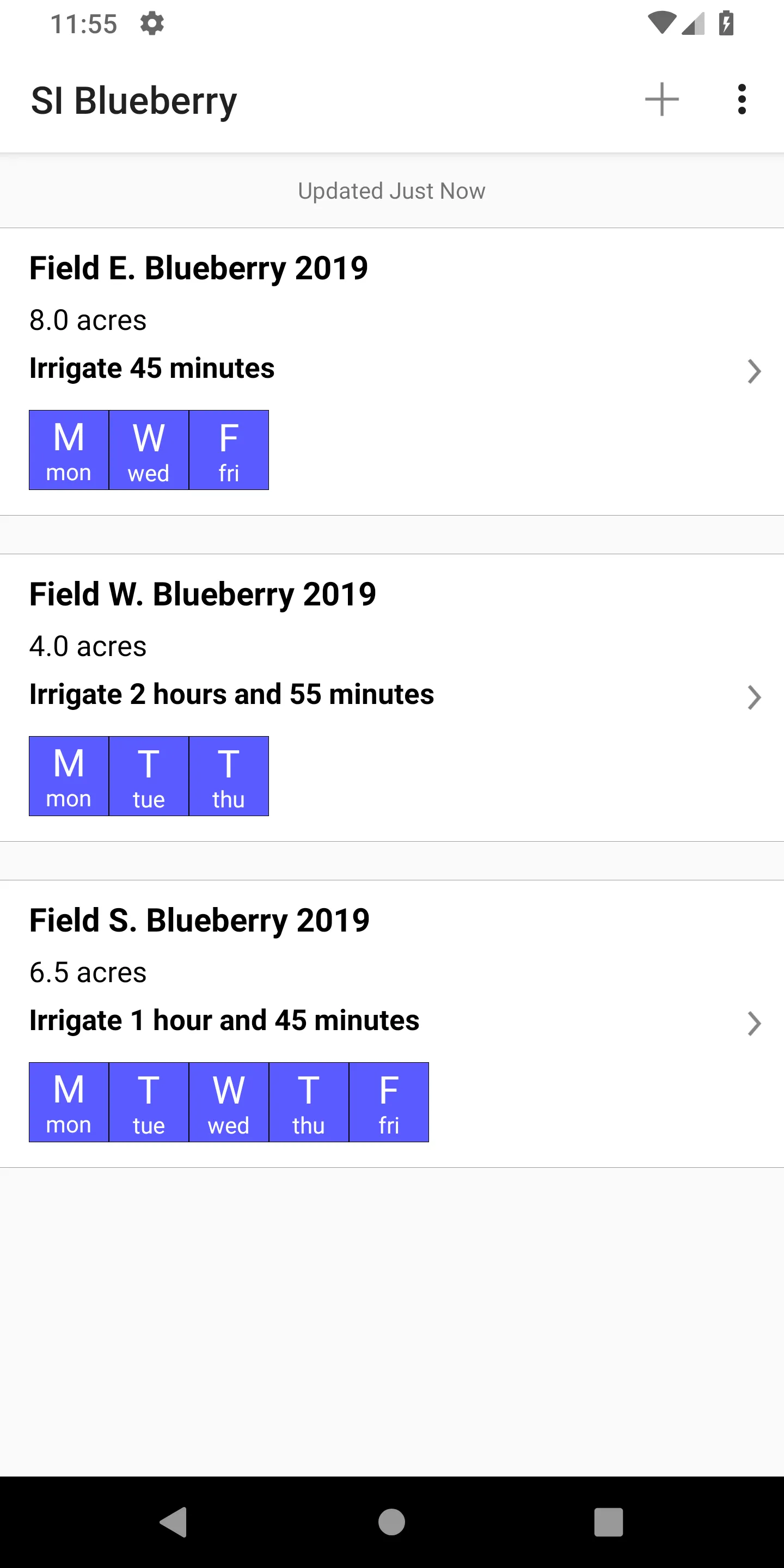 Smartirrigation Blueberry | Indus Appstore | Screenshot