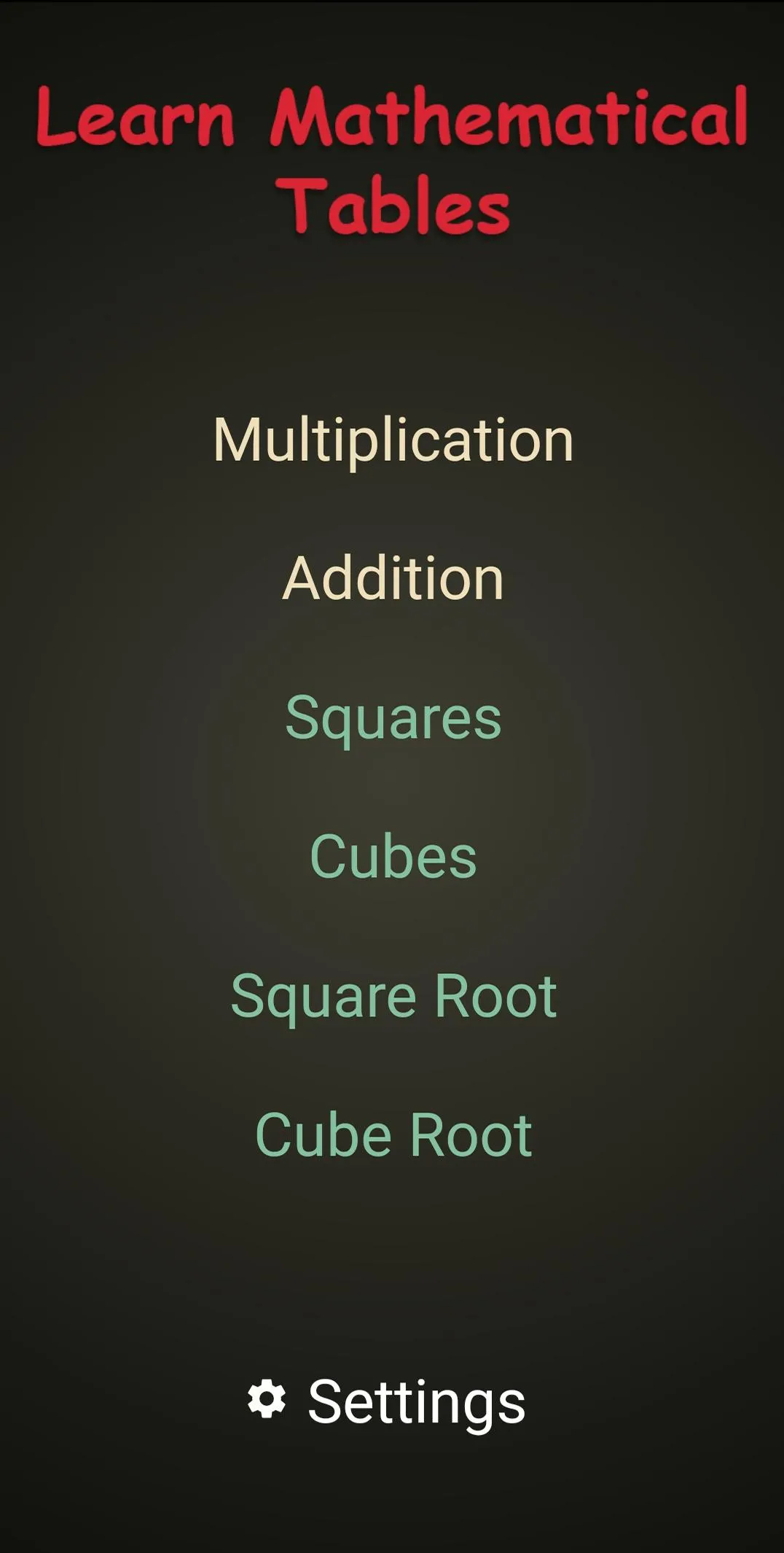 Learn Multiplication tables | Indus Appstore | Screenshot