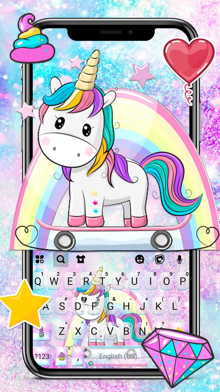 Galaxy Skate Unicorn Theme | Indus Appstore | Screenshot