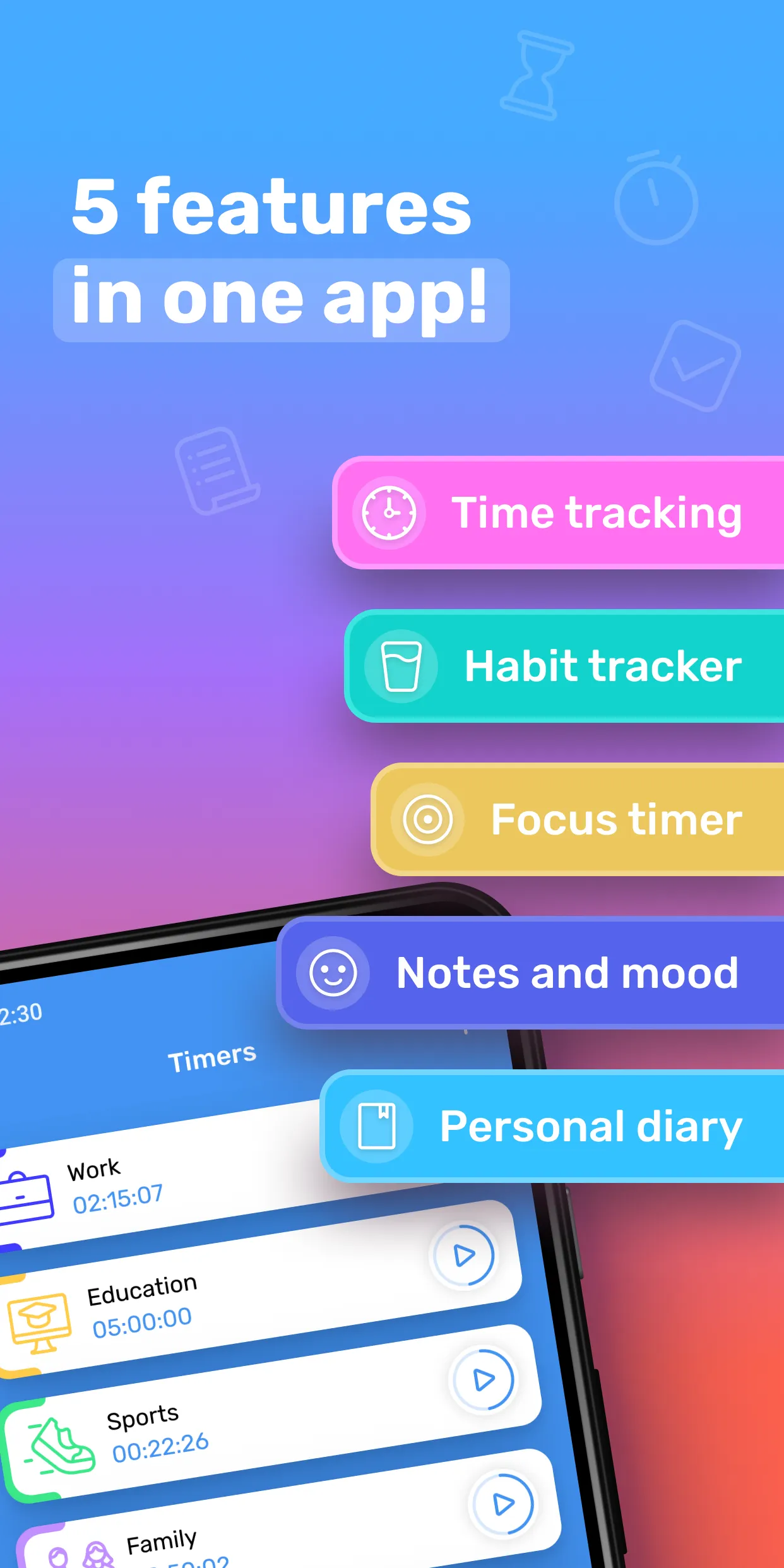 Worktime - time tracker, goals | Indus Appstore | Screenshot