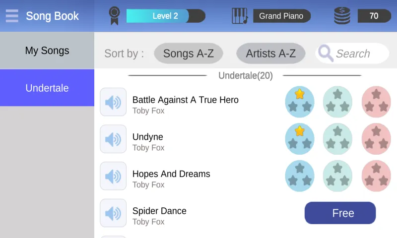 Piano Tap Megalovania | Indus Appstore | Screenshot