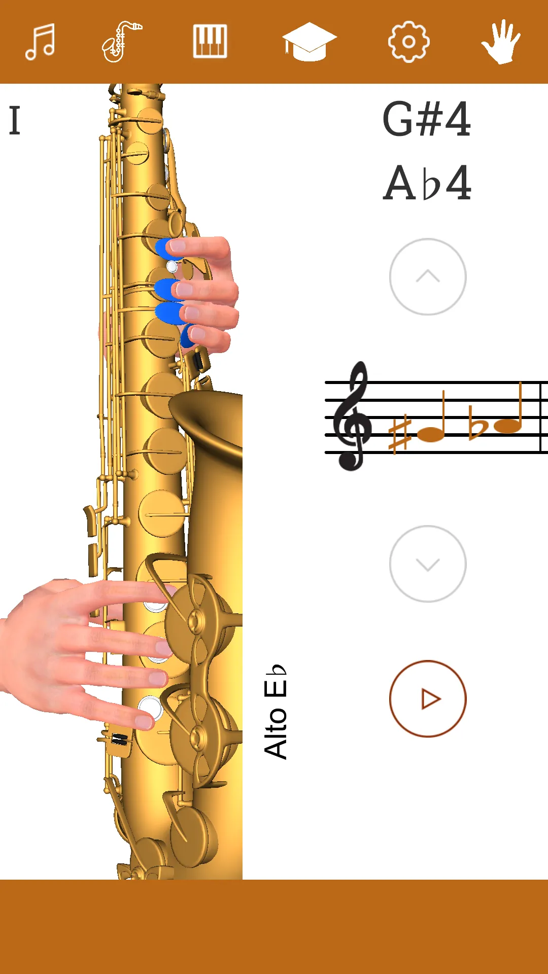 3D Saxophone Fingering Chart | Indus Appstore | Screenshot