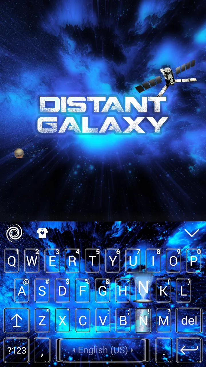 Distant Galaxy Kika EmojiTheme | Indus Appstore | Screenshot