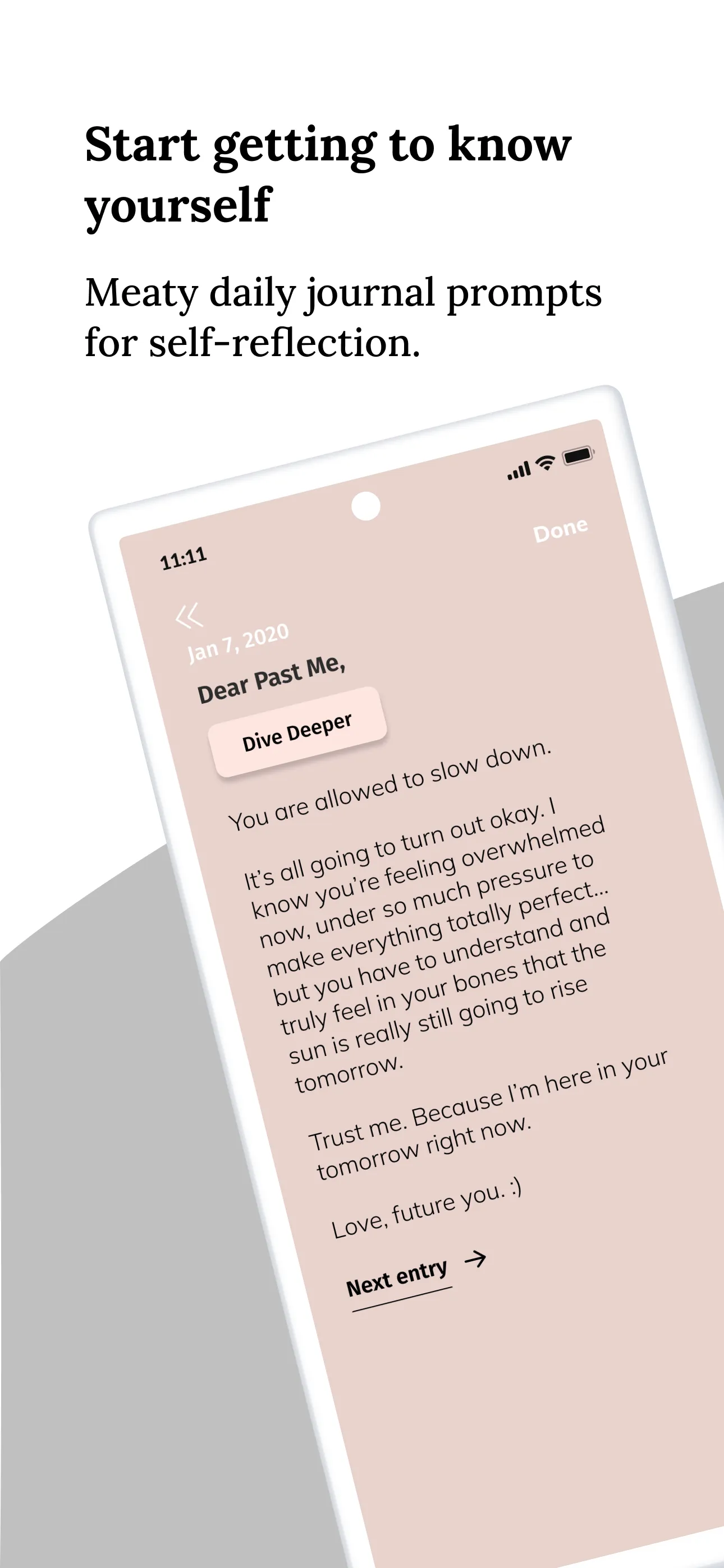 Prompted Journal self care app | Indus Appstore | Screenshot