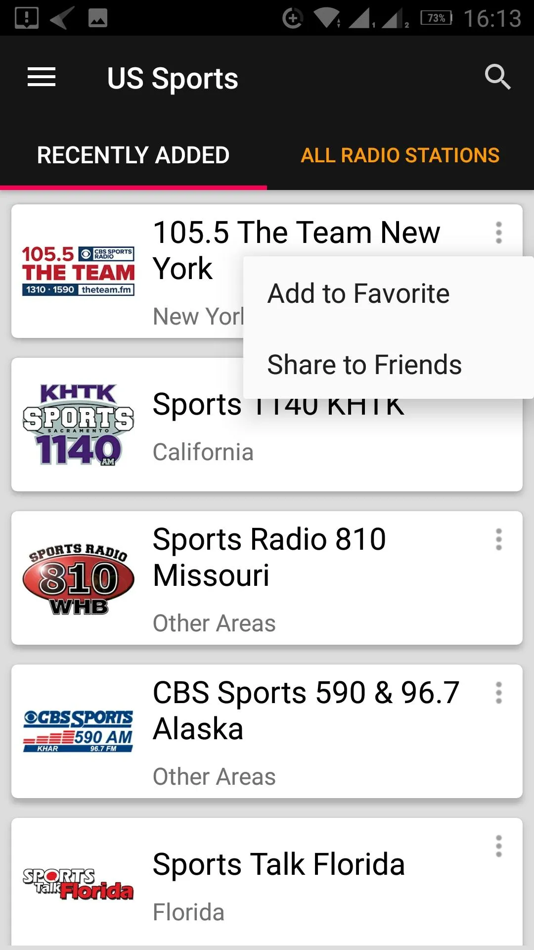 USA Sports Radio Stations | Indus Appstore | Screenshot