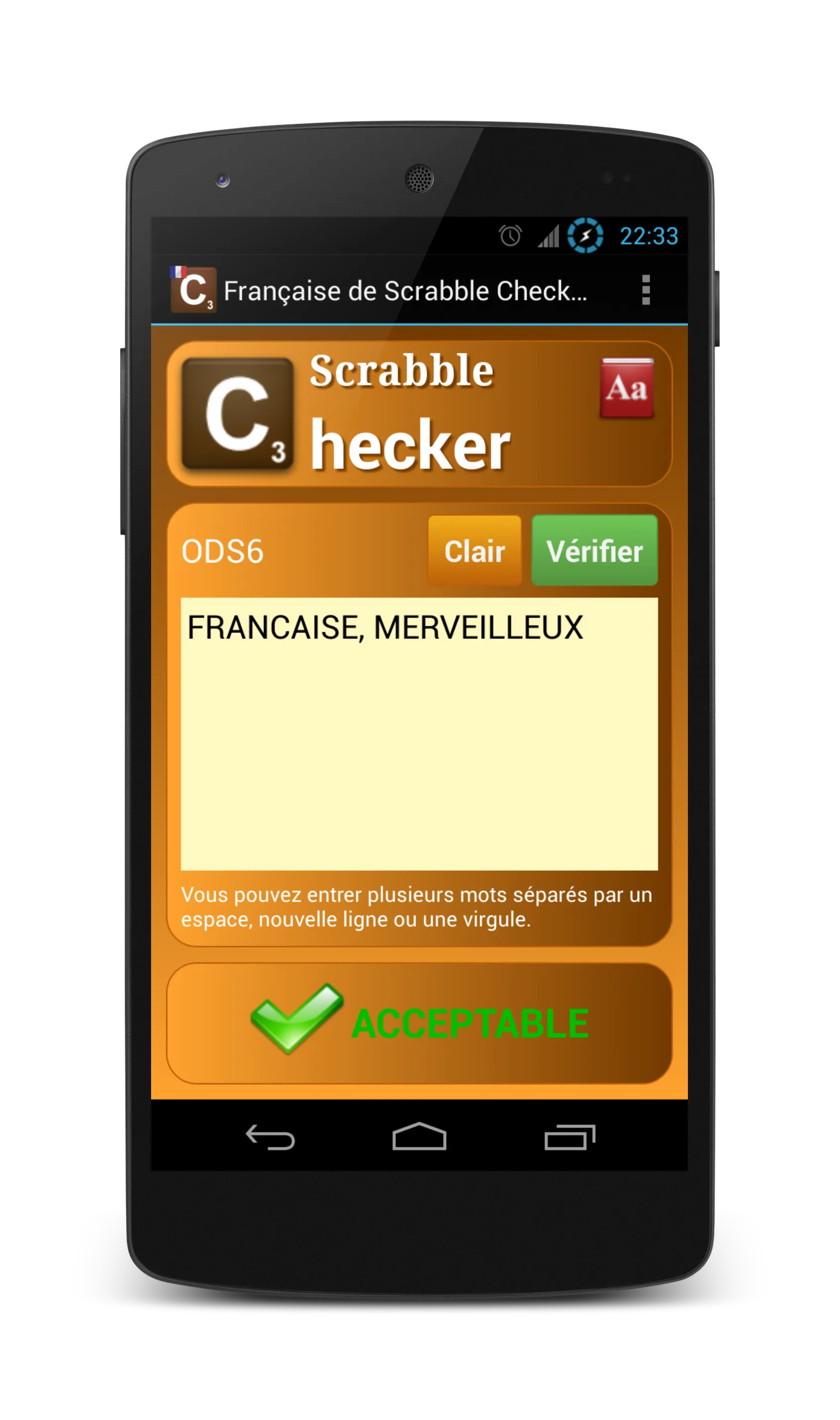 Word Checker - French | Indus Appstore | Screenshot