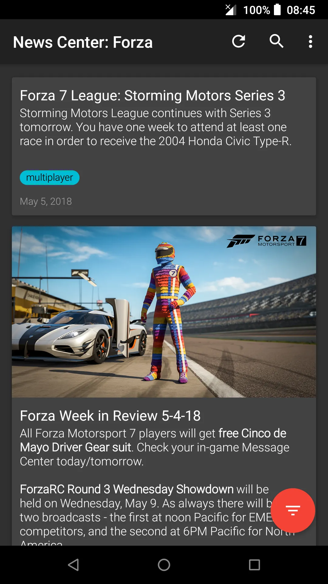 News Center: Forza | Indus Appstore | Screenshot