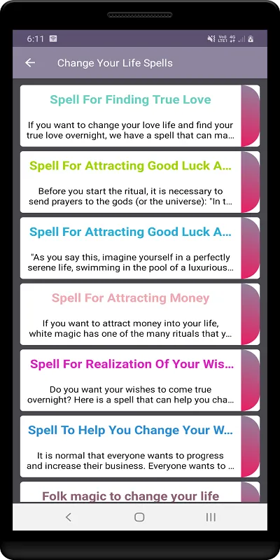 Change Your Life Spells | Indus Appstore | Screenshot