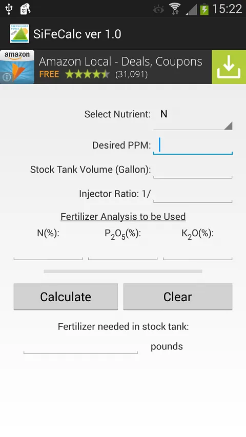 Simple Fertilizer Calculator | Indus Appstore | Screenshot