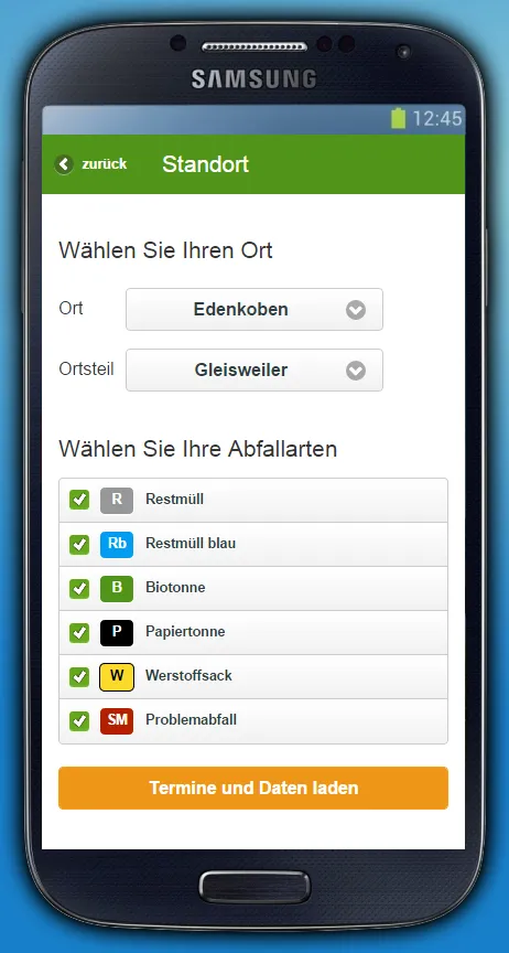 SÜW-WertstoffApp | Indus Appstore | Screenshot