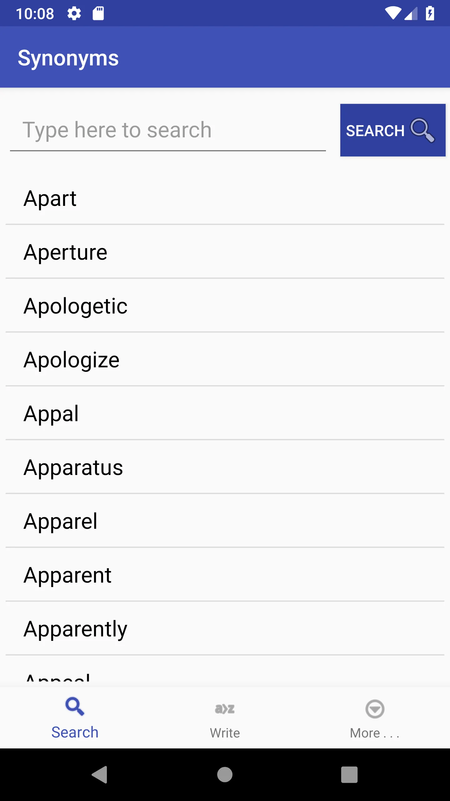 English Synonyms Dictionary | Indus Appstore | Screenshot